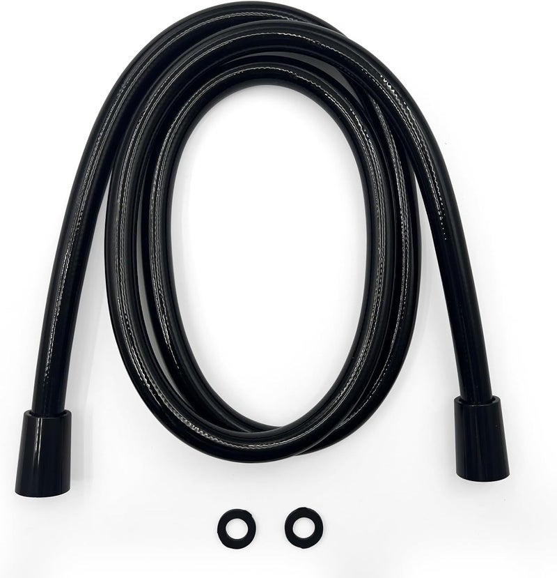 DSRTLP Replacement Shower Hose for RV Camper 6in Flexible & Kink-Free Heavy Duty PVC Lead-Free Black - Image 1